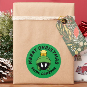 MARVIN THE MARTIAN™ Mad   Happy Holidays Classic Round Sticker