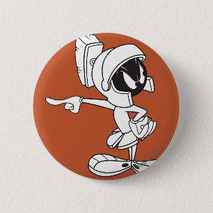 MARVIN THE MARTIAN™ Pointing 6 Cm Round Badge