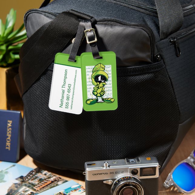 MARVIN THE MARTIAN™ Quote Sketch Luggage Tag (Front & Back)