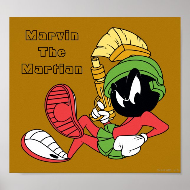 MARVIN THE MARTIAN™ Reclining With Laser Poster (Front)