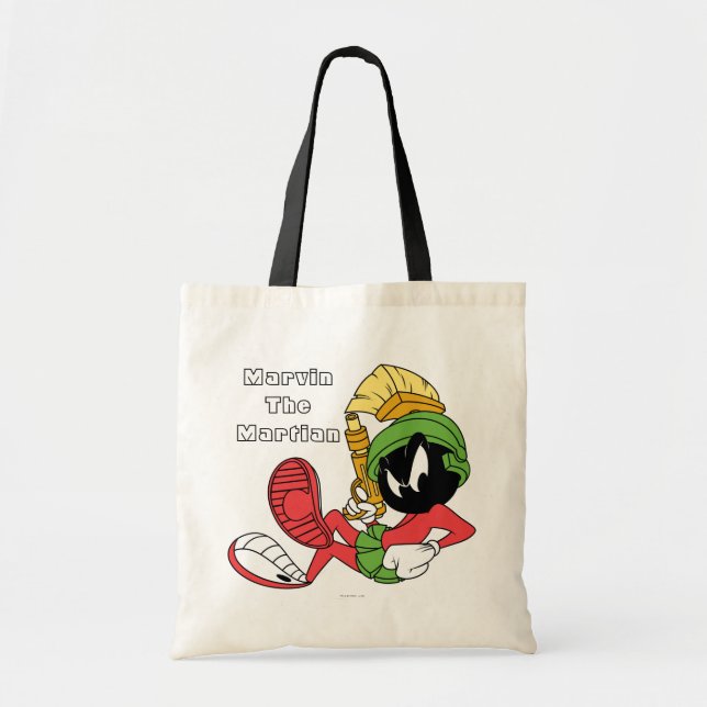 MARVIN THE MARTIAN™ Reclining With Laser Tote Bag (Front)