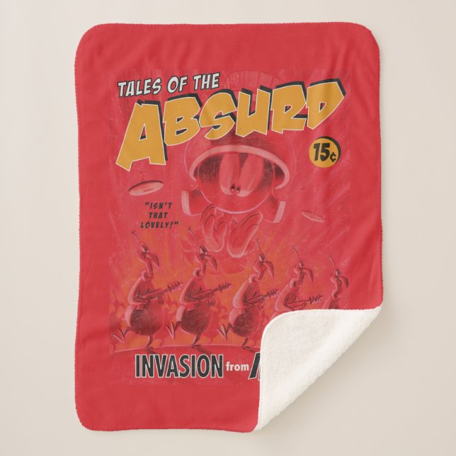 MARVIN THE MARTIAN™ Retro Invasion From Mars Comic Sherpa Blanket (Front)