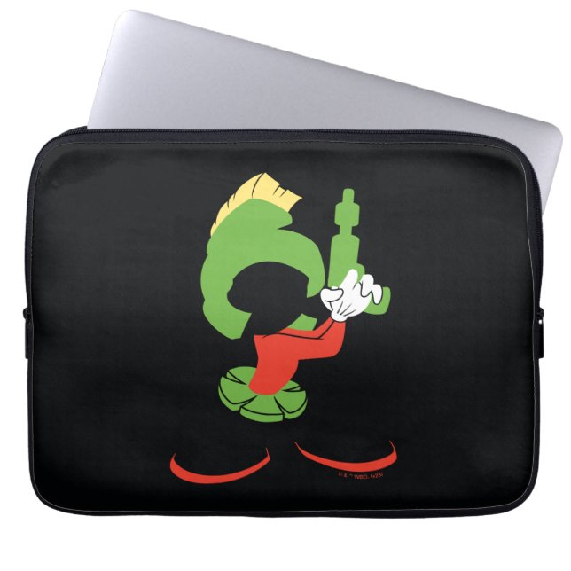 MARVIN THE MARTIAN™ Silhouette With Raygun Laptop Sleeve (Front)