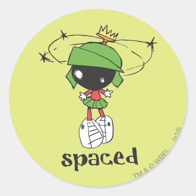 MARVIN THE MARTIAN™ Spaced Classic Round Sticker (Front)