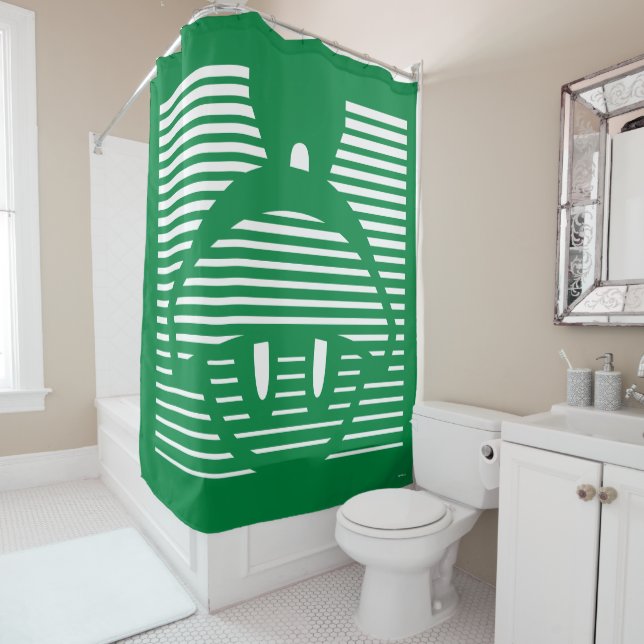 MARVIN THE MARTIAN™ Striped Icon Shower Curtain (In Situ)