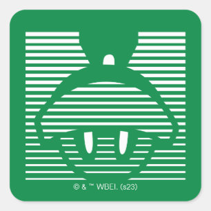 MARVIN THE MARTIAN™ Striped Icon Square Sticker