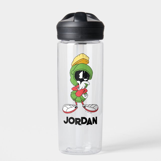 MARVIN THE MARTIAN™ Thinking | Add Your Name Water Bottle (Front)