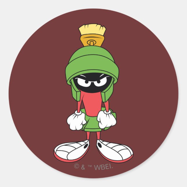 MARVIN THE MARTIAN™ Upset Classic Round Sticker (Front)