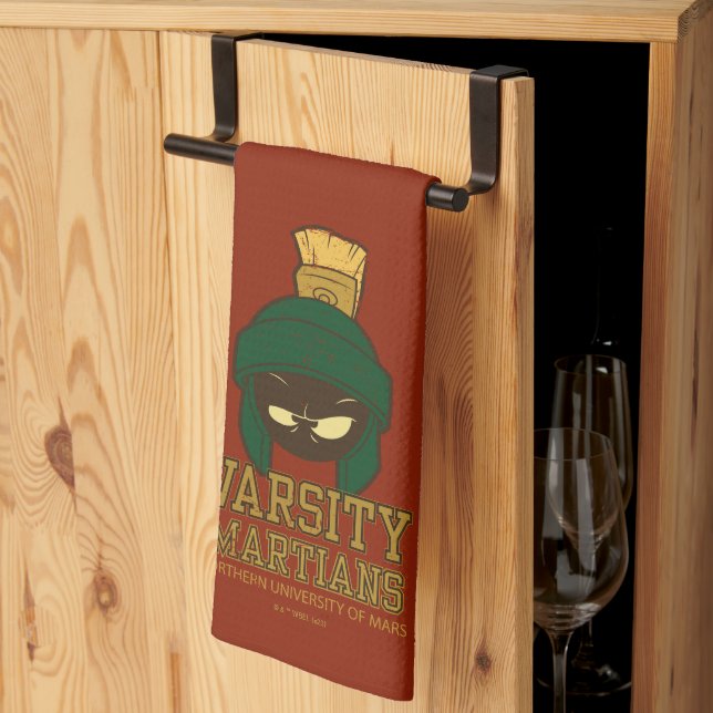 MARVIN THE MARTIAN™ Varsity Collegiate Graphic Tea Towel (Thirds Fold)