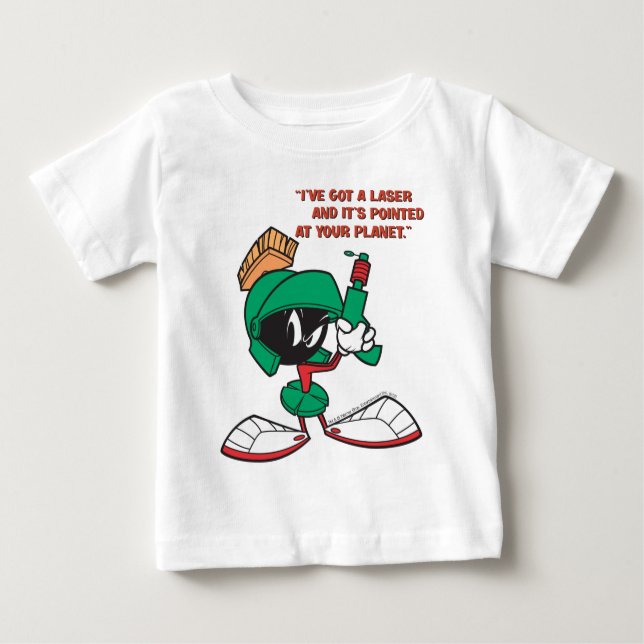 MARVIN THE MARTIAN™ with Laser Pointed Up Baby T-Shirt (Front)