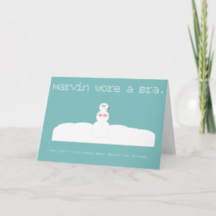 Marvin the Snowman Haiku Holiday Card
