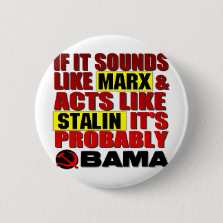 Marx, Stalin? Obama! 6 Cm Round Badge