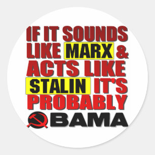 Marx, Stalin? Obama! Classic Round Sticker