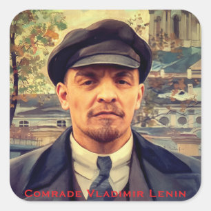 Marxist Vladimir Lenin, Soviet Union, CCCP, USSR Square Sticker