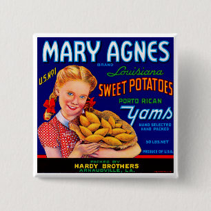 Mary Agnes Louisiana Yams 15 Cm Square Badge
