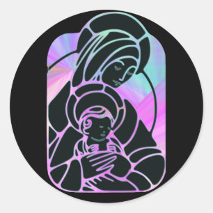 mary and baby jesus stickers