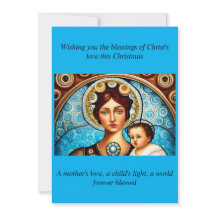 Mary and Jesus Christmas art and quote