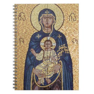 Mary And Jesus Mosaic Spiral Notebook