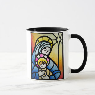 Mary and Jesus Stained Glass Mug