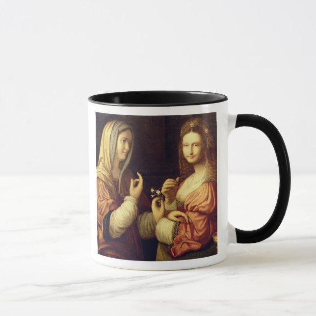 Mary and Martha (oil on panel) Mug (Right)
