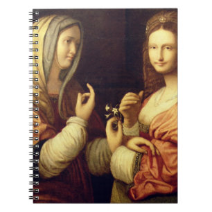 Mary and Martha (oil on panel) Notebook