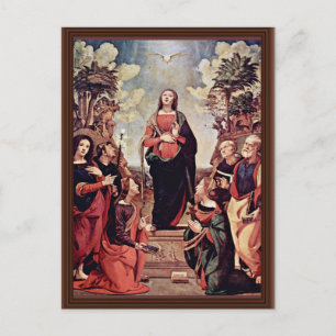 Mary And Saints: St. Catherine St. Margaret St. Jo Postcard