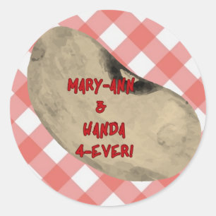 Mary-Ann & Wanda 4-Ever! Sticker - Red