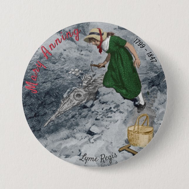 Mary Anning Button #1 (Front)