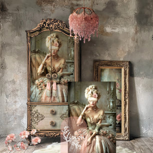 Mary Antoinette Delectable, Portrait & Floral Tissue Paper