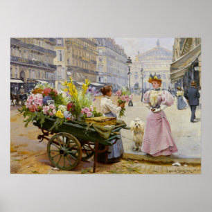Mary at the Flower Merchant Poster