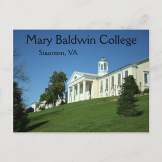 Mary Baldwin College Staunton VA Virginia Postcard