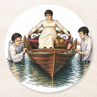 Mary Bennet's Ultimate Boat Ride  Round Paper Coaster