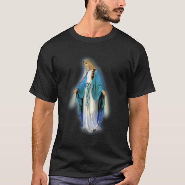 Mary Blessed Mother Catholic T-Shirt (Front)