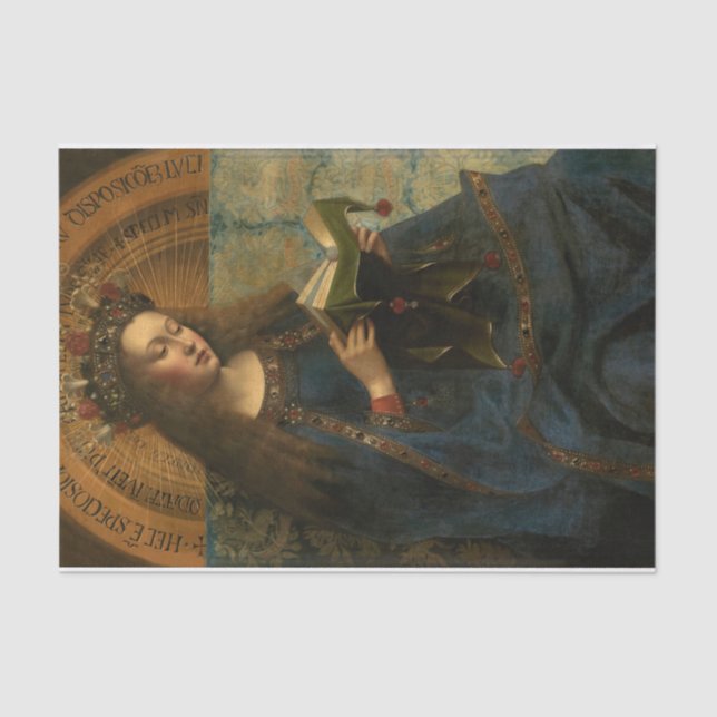 Mary by Jan Van Eyck Tissue Paper (Front)