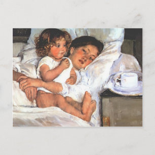 Mary Cassatt- Breakfast in Bed Postcard