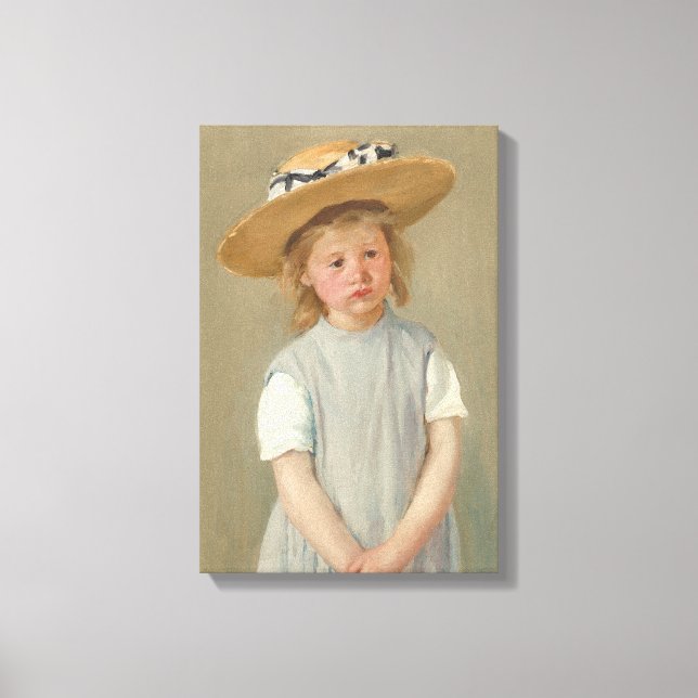 Mary Cassatt - Child in a Straw Hat Canvas Print (Front)