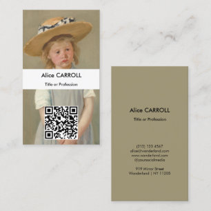 Mary Cassatt - Child in a Straw Hat - QR Code Business Card