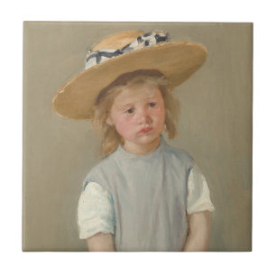 Mary Cassatt - Child in a Straw Hat Tile