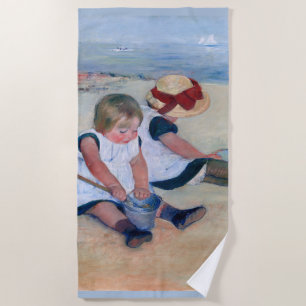 Mary Cassatt Children Playing on the Beach 1884  Towel