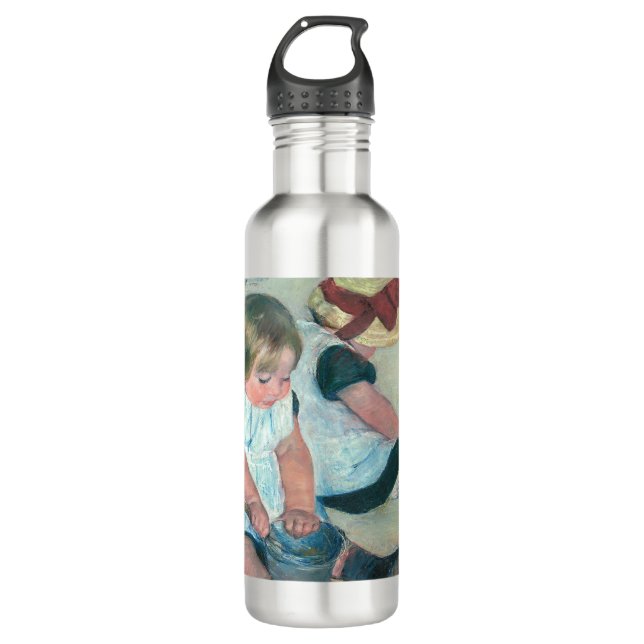 Mary Cassatt - Children Playing on the Beach 710 Ml Water Bottle (Front)