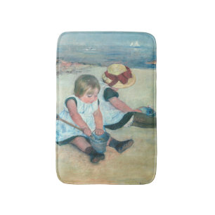 Mary Cassatt - Children Playing on the Beach Bath Mat