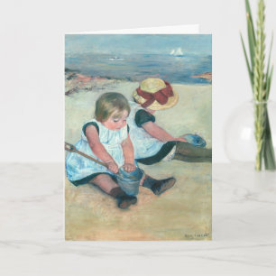 Mary Cassatt - Children Playing on the Beach Card