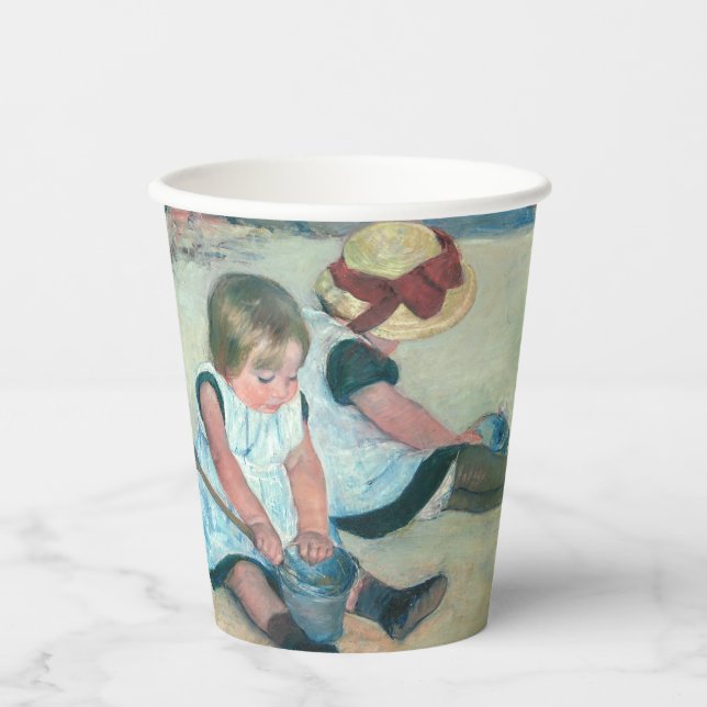 Mary Cassatt - Children Playing on the Beach Paper Cups (Front)
