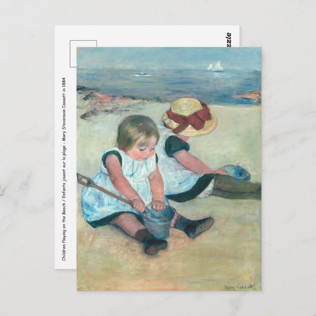 Mary Cassatt - Children Playing on the Beach Postcard (Front/Back)
