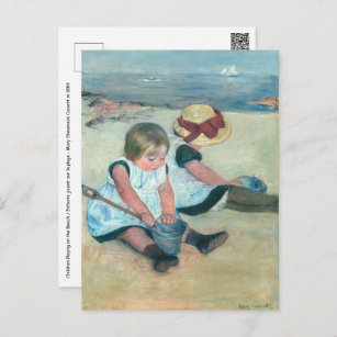 Mary Cassatt - Children Playing on the Beach Postcard