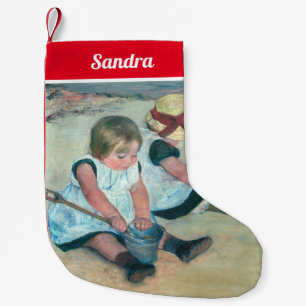 Mary Cassatt - Children Playing on the Beach Small Christmas Stocking
