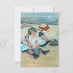 Mary Cassatt - Children Playing on the Beach Thank You Card