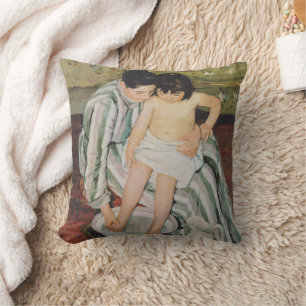 Mary Cassatt Child's Bath Painting Cushion