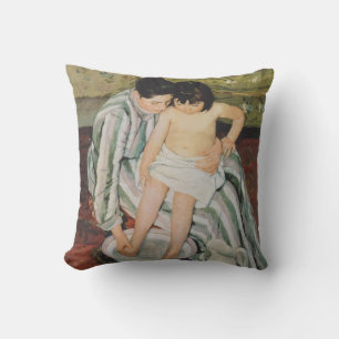 Mary Cassatt Child's Bath Painting Cushion