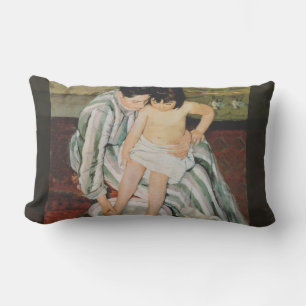 Mary Cassatt Child's Bath Painting Lumbar Cushion